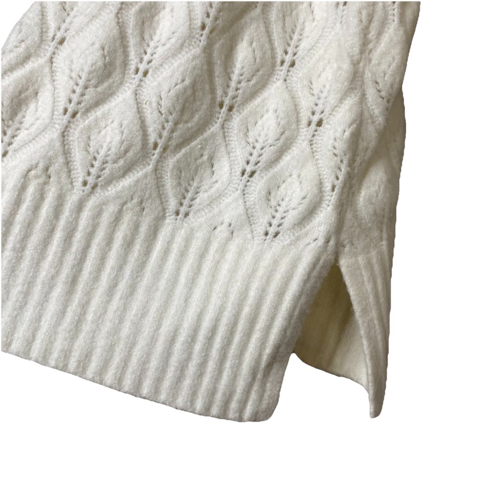 Soft Surroundings Women's 1X Ensley Button Detail Cutout Knit Tunic Sweater Soft - Picture 5 of 13